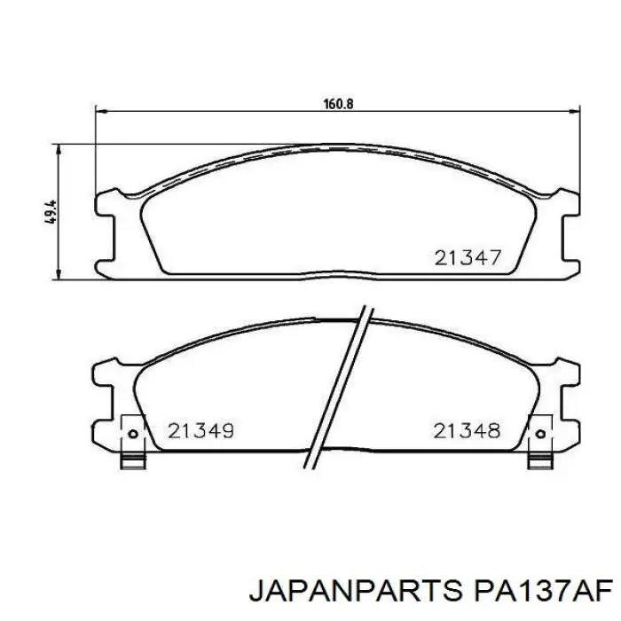 Klocki hamulcowe przednie tarczowe Japan Parts PA137AF cena, od 31,69 USD