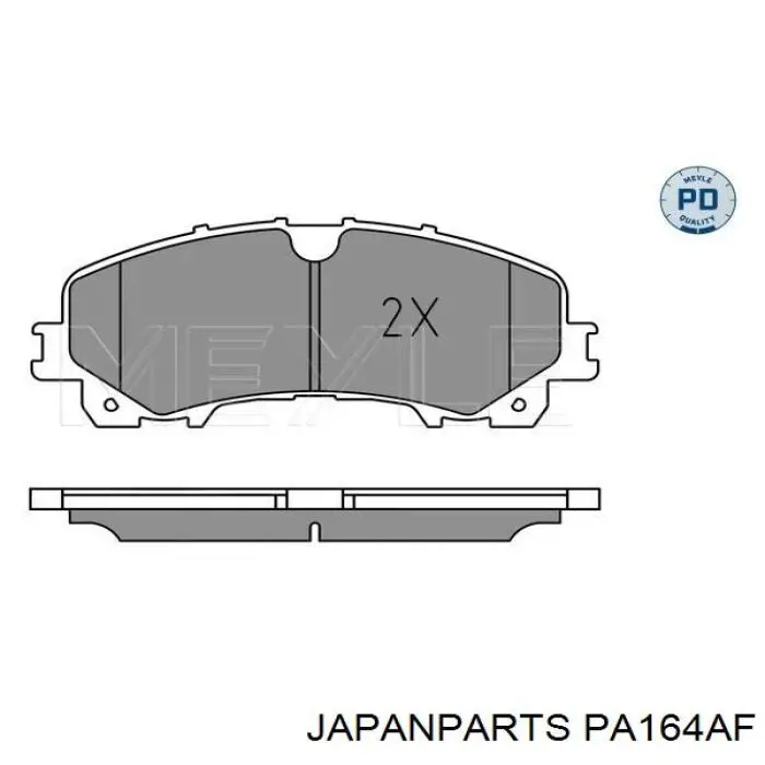 Klocki hamulcowe przednie tarczowe Japan Parts PA164AF cena, od 34,57 USD