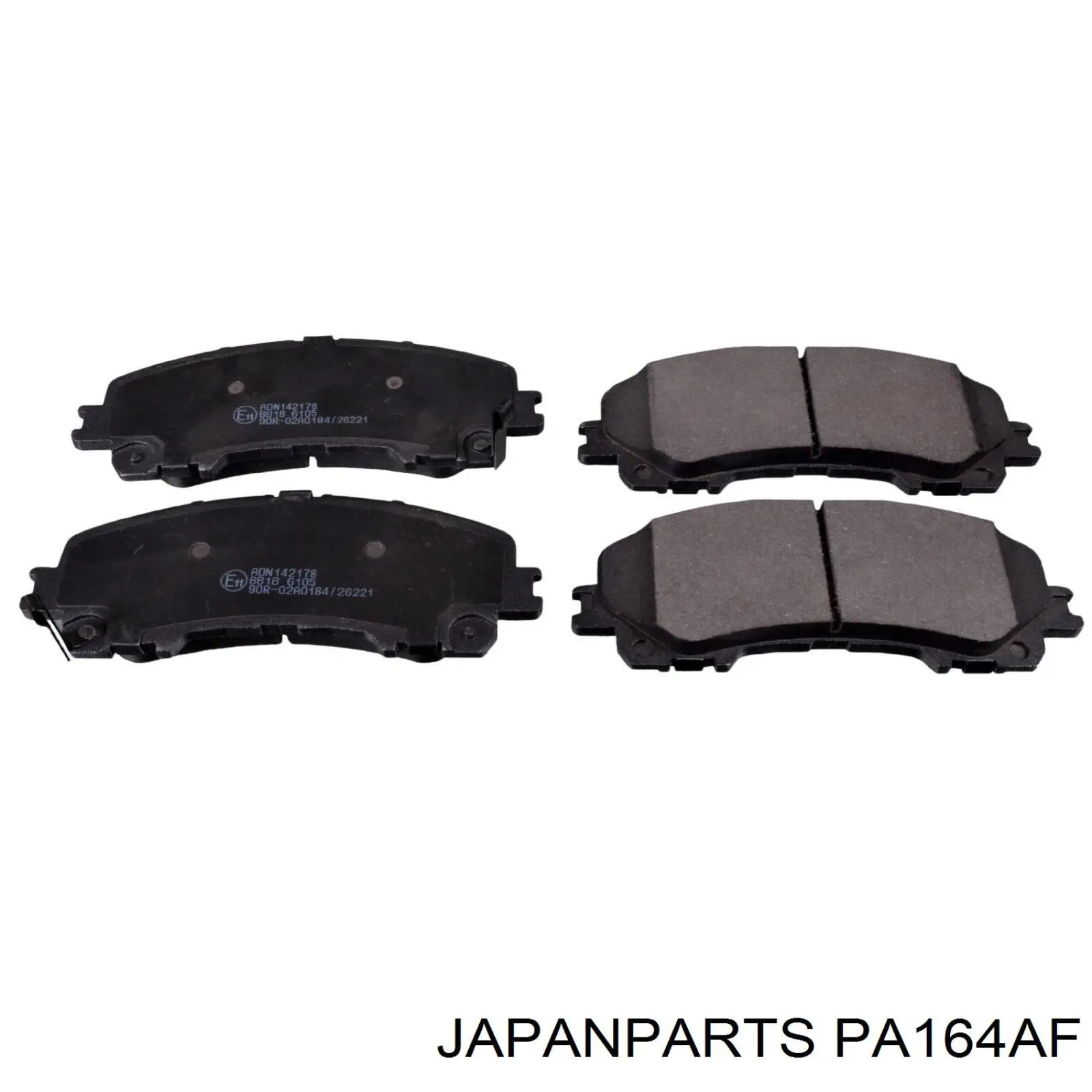 PA164AF Japan Parts Klocki hamulcowe przednie tarczowe