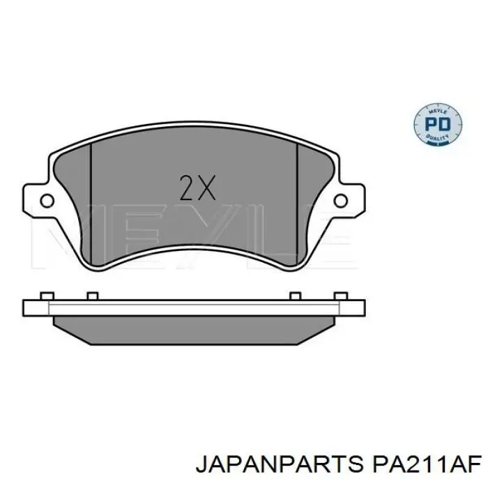 Do koszyka PA211AF Japan Parts Klocki hamulcowe przednie tarczowe