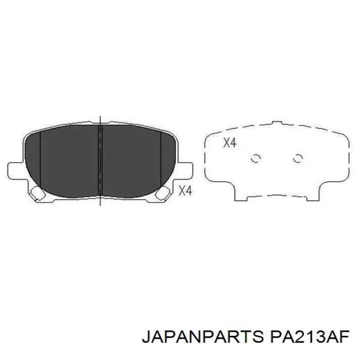 Do koszyka PA213AF Japan Parts Klocki hamulcowe przednie tarczowe