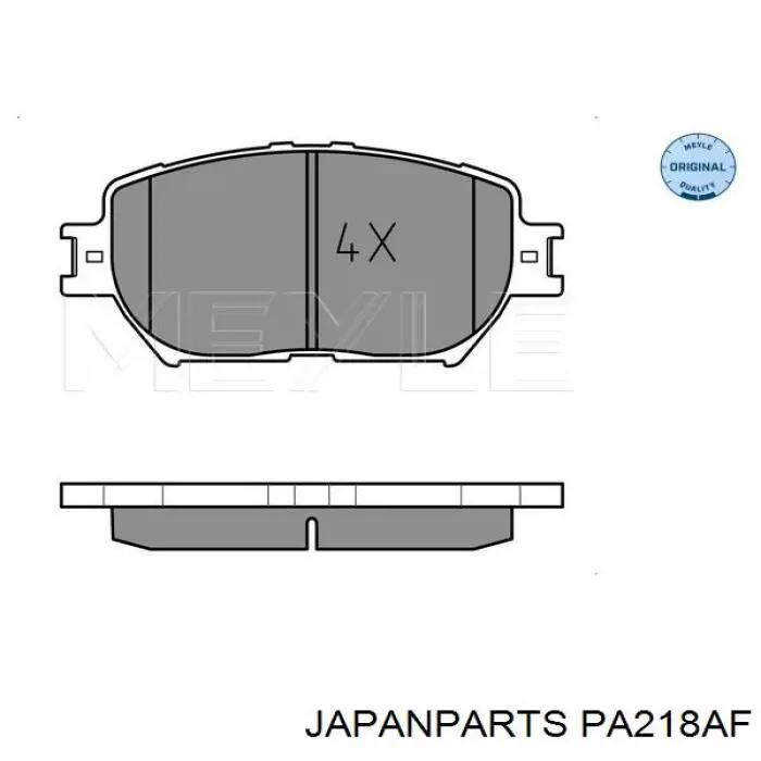 Klocki hamulcowe przednie tarczowe Japan Parts PA218AF cena, od 41,62 USD