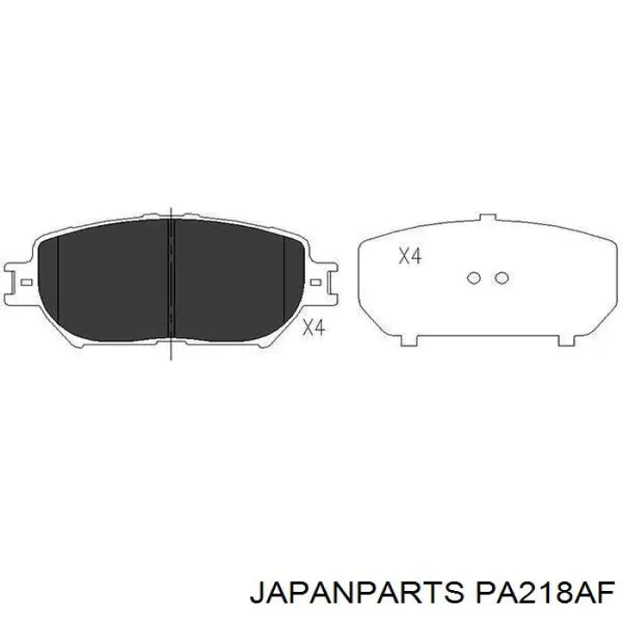 Do koszyka PA218AF Japan Parts Klocki hamulcowe przednie tarczowe