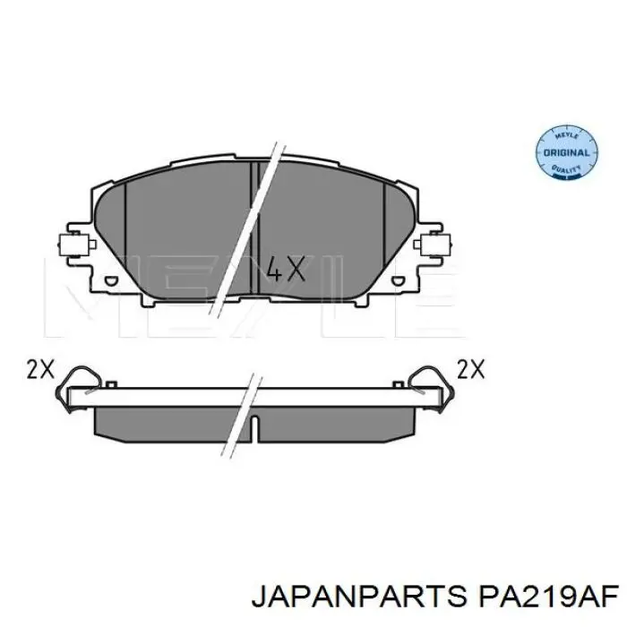 Do koszyka PA219AF Japan Parts Klocki hamulcowe przednie tarczowe