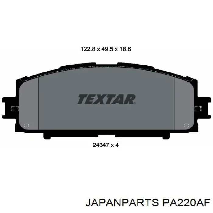 Do koszyka PA220AF Japan Parts Klocki hamulcowe przednie tarczowe