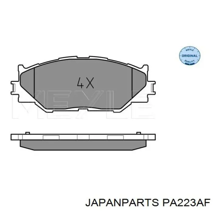 Do koszyka PA223AF Japan Parts Klocki hamulcowe przednie tarczowe