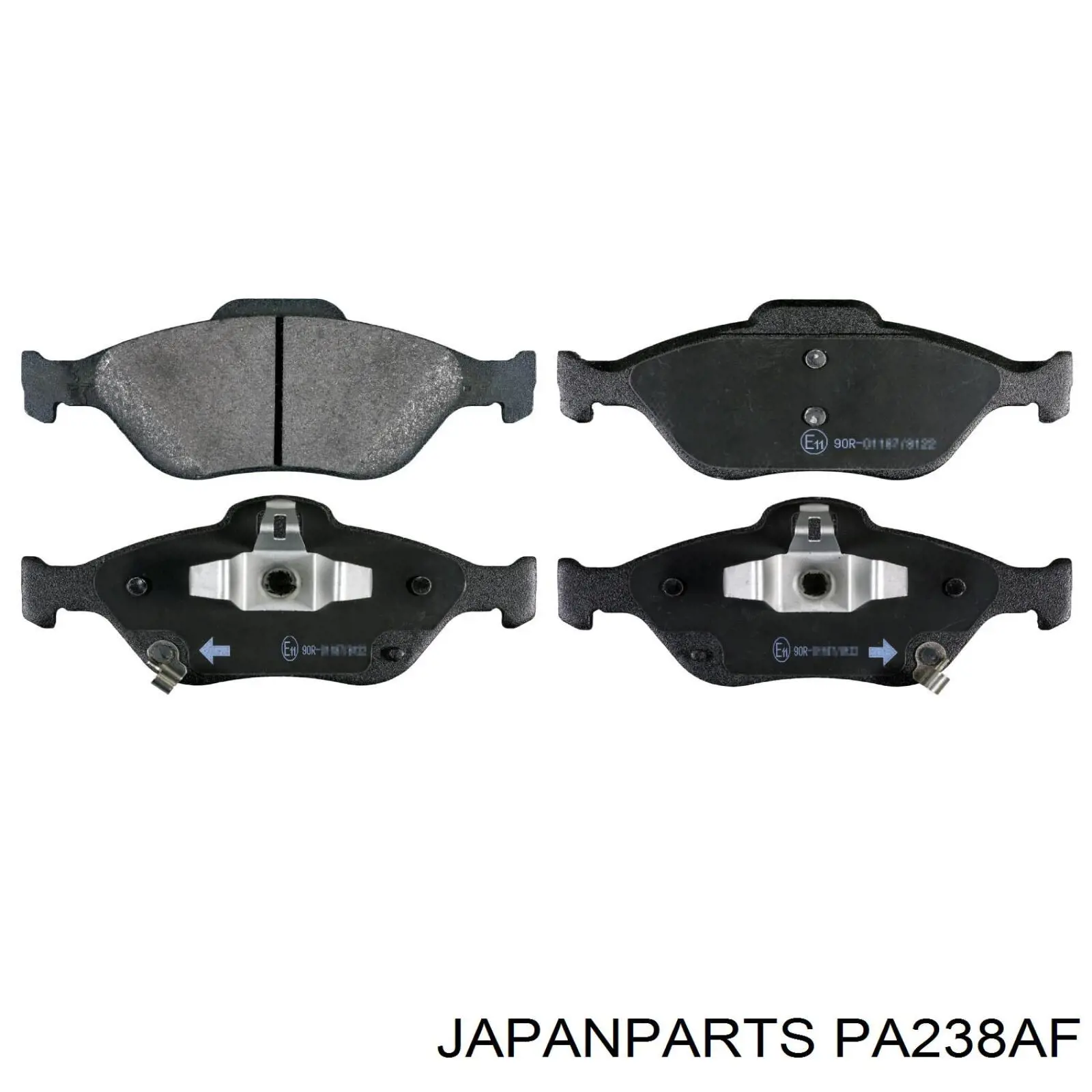 Klocki hamulcowe przednie tarczowe Japan Parts PA238AF cena, od 26,41 USD