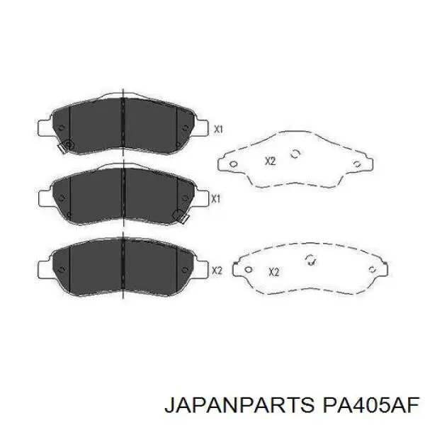 Do koszyka PA405AF Japan Parts Klocki hamulcowe przednie tarczowe