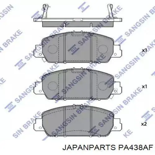 Do koszyka PA438AF Japan Parts Klocki hamulcowe przednie tarczowe