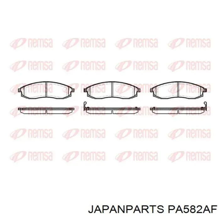 Klocki hamulcowe przednie tarczowe Japan Parts PA582AF cena, od 29,94 USD