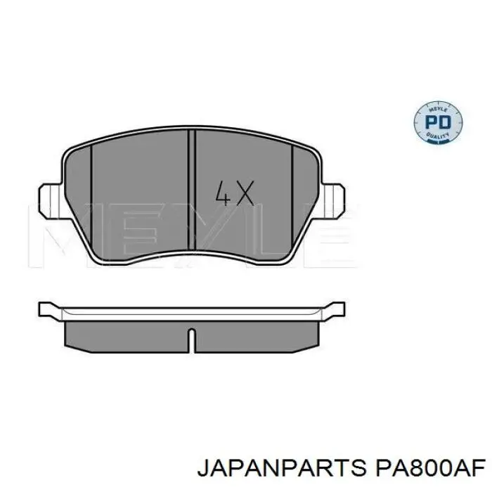 Klocki hamulcowe przednie tarczowe Japan Parts PA800AF cena, od 27,89 USD