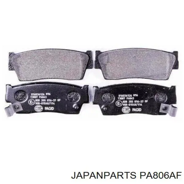 Do koszyka PA806AF Japan Parts Klocki hamulcowe przednie tarczowe
