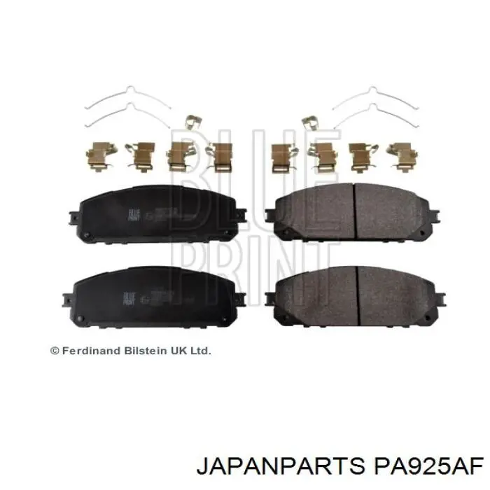 Klocki hamulcowe przednie tarczowe Japan Parts PA925AF cena, od 37,06 USD