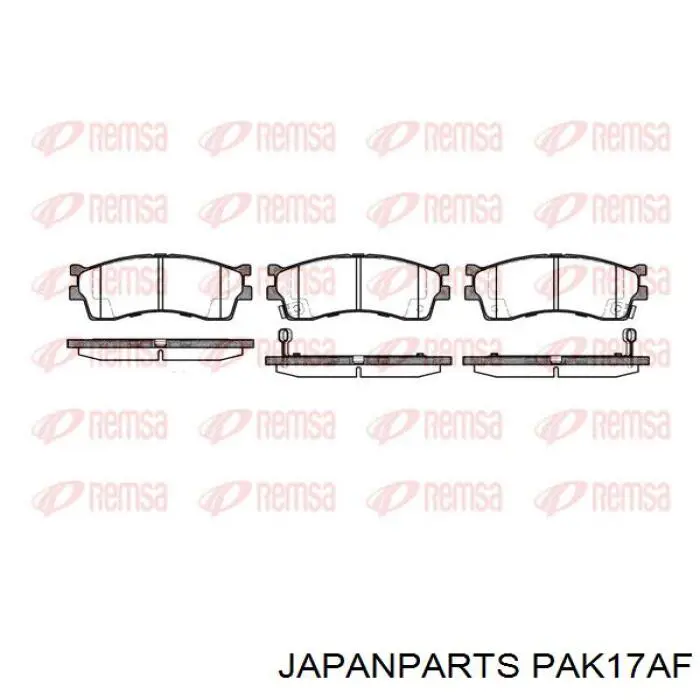 Do koszyka PAK17AF Japan Parts Klocki hamulcowe przednie tarczowe