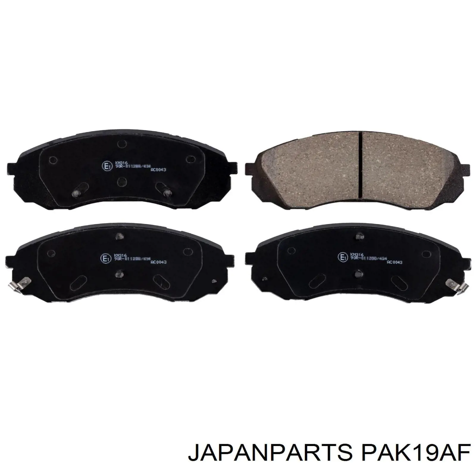 Do koszyka PAK19AF Japan Parts Klocki hamulcowe przednie tarczowe