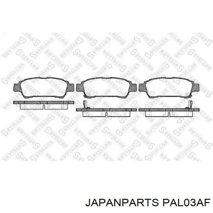 Do koszyka PAL03AF Japan Parts Klocki hamulcowe przednie tarczowe