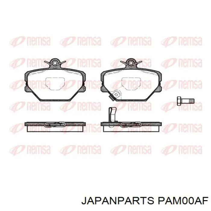 Do koszyka PAM00AF Japan Parts Klocki hamulcowe przednie tarczowe