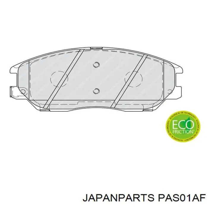 Do koszyka PAS01AF Japan Parts Klocki hamulcowe przednie tarczowe