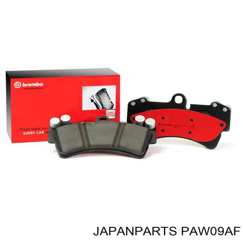 Do koszyka PAW09AF Japan Parts Klocki hamulcowe przednie tarczowe