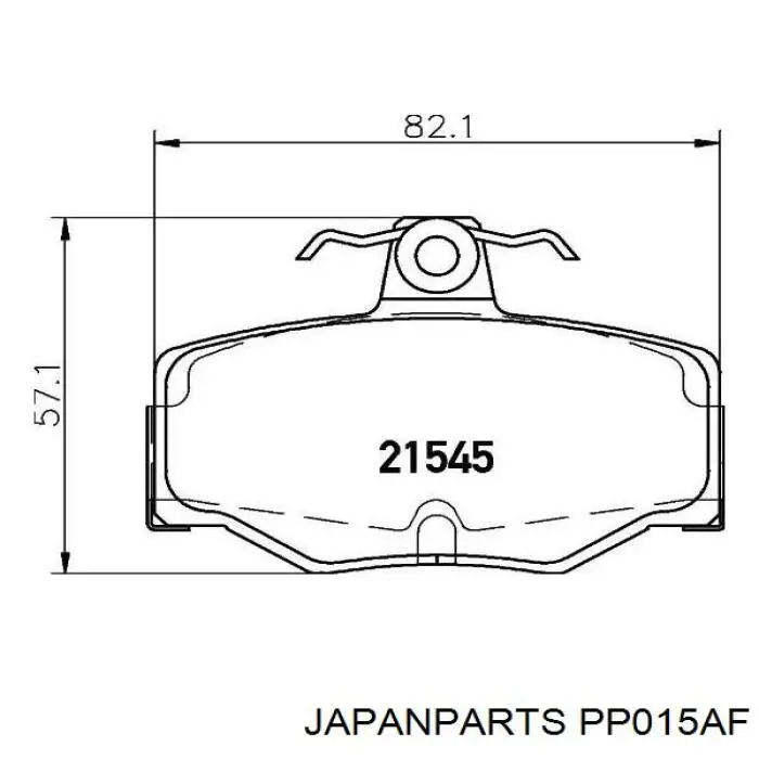 Okładziny (klocki) do hamulców tarczowych tylne Japan Parts PP015AF cena, od 19,70 USD