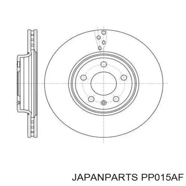 Do koszyka PP015AF Japan Parts Okładziny (klocki) do hamulców tarczowych tylne