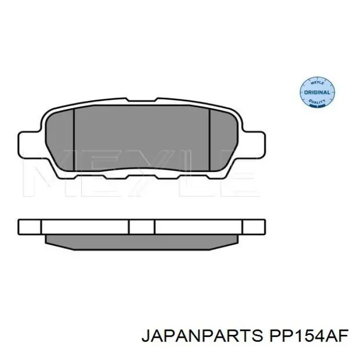 Do koszyka PP154AF Japan Parts Okładziny (klocki) do hamulców tarczowych tylne