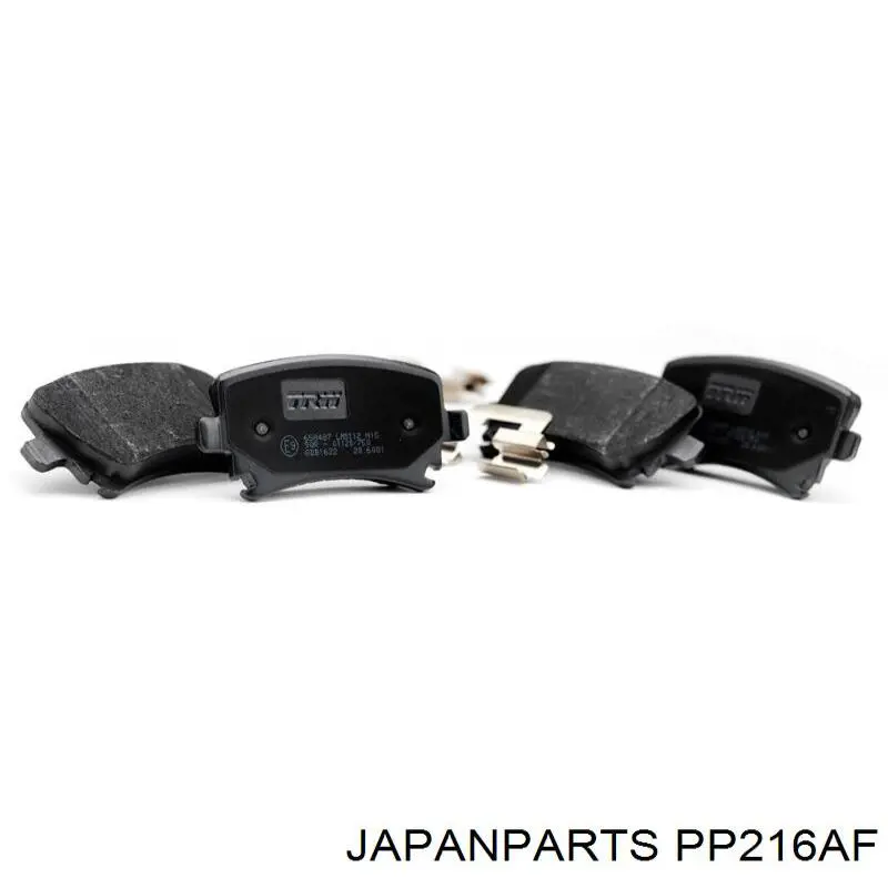 Do koszyka PP216AF Japan Parts Okładziny (klocki) do hamulców tarczowych tylne