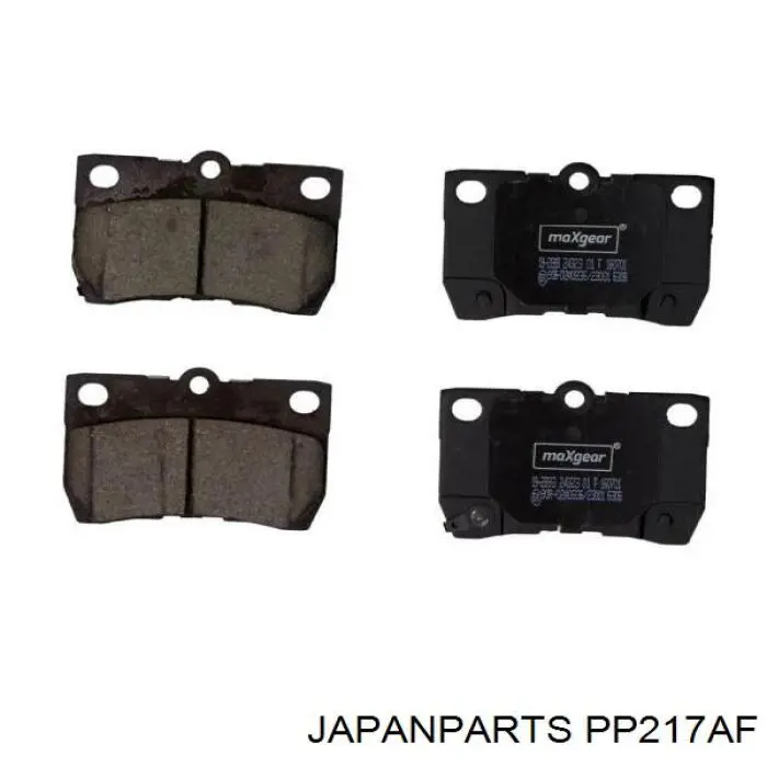 Okładziny (klocki) do hamulców tarczowych tylne Japan Parts PP217AF cena, od 20,13 USD