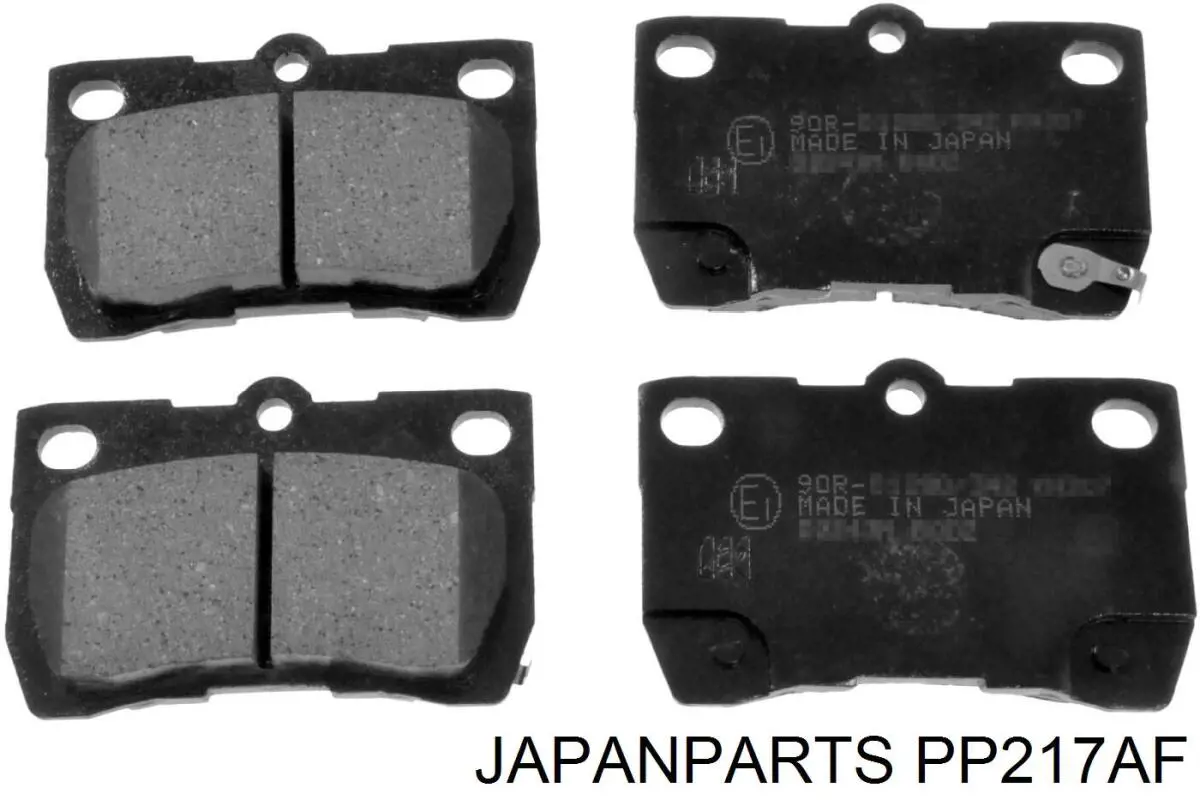 Do koszyka PP217AF Japan Parts Okładziny (klocki) do hamulców tarczowych tylne