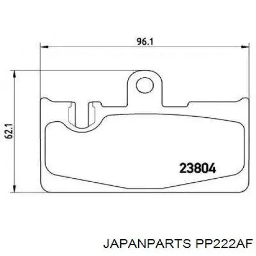 Okładziny (klocki) do hamulców tarczowych tylne Japan Parts PP222AF cena, od 26,47 USD