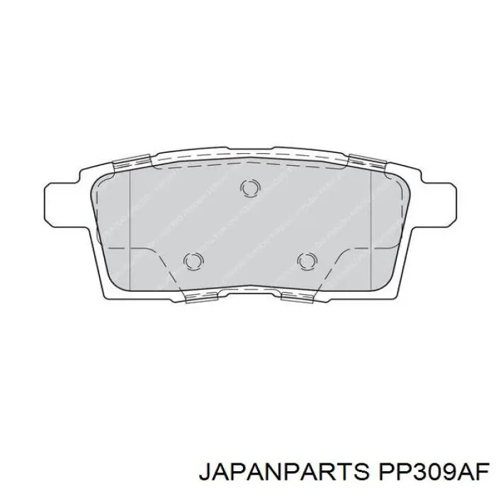 Do koszyka PP309AF Japan Parts Okładziny (klocki) do hamulców tarczowych tylne