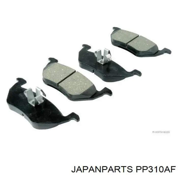 Do koszyka PP310AF Japan Parts Okładziny (klocki) do hamulców tarczowych tylne