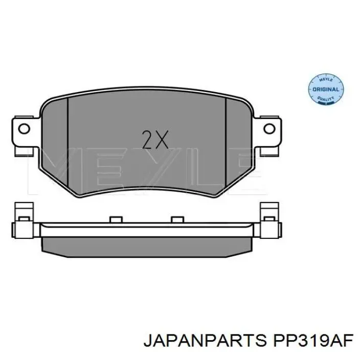 Okładziny (klocki) do hamulców tarczowych tylne Japan Parts PP319AF cena, od 26,83 USD