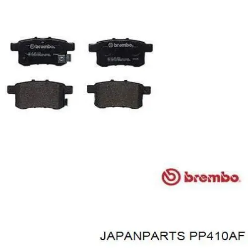 Do koszyka PP410AF Japan Parts Okładziny (klocki) do hamulców tarczowych tylne