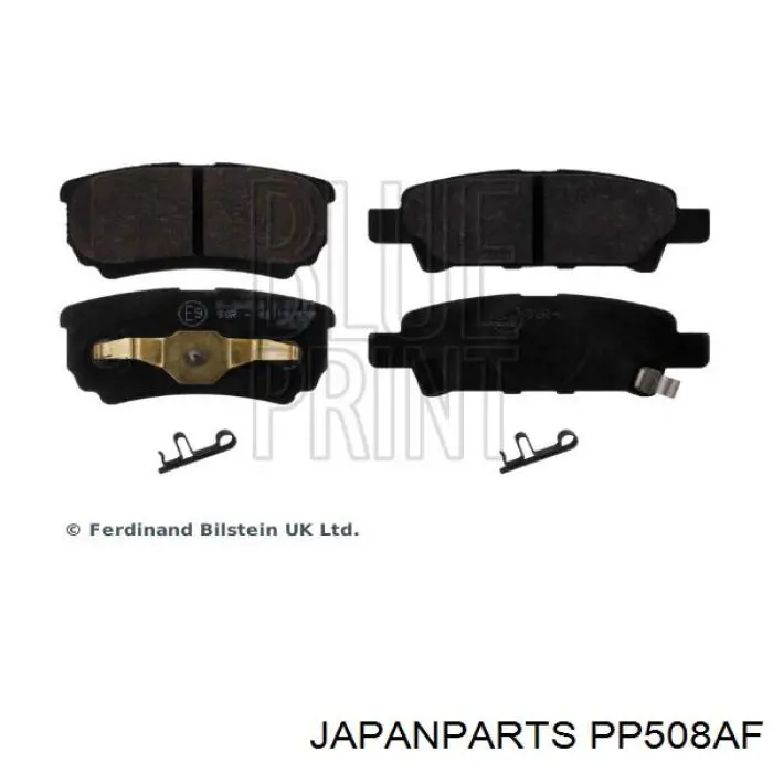 Okładziny (klocki) do hamulców tarczowych tylne Japan Parts PP508AF cena, od 17,21 USD