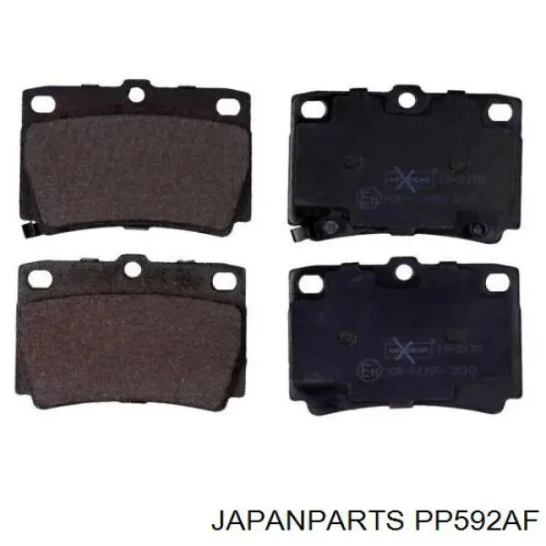 Okładziny (klocki) do hamulców tarczowych tylne Japan Parts PP592AF cena, od 19,21 USD