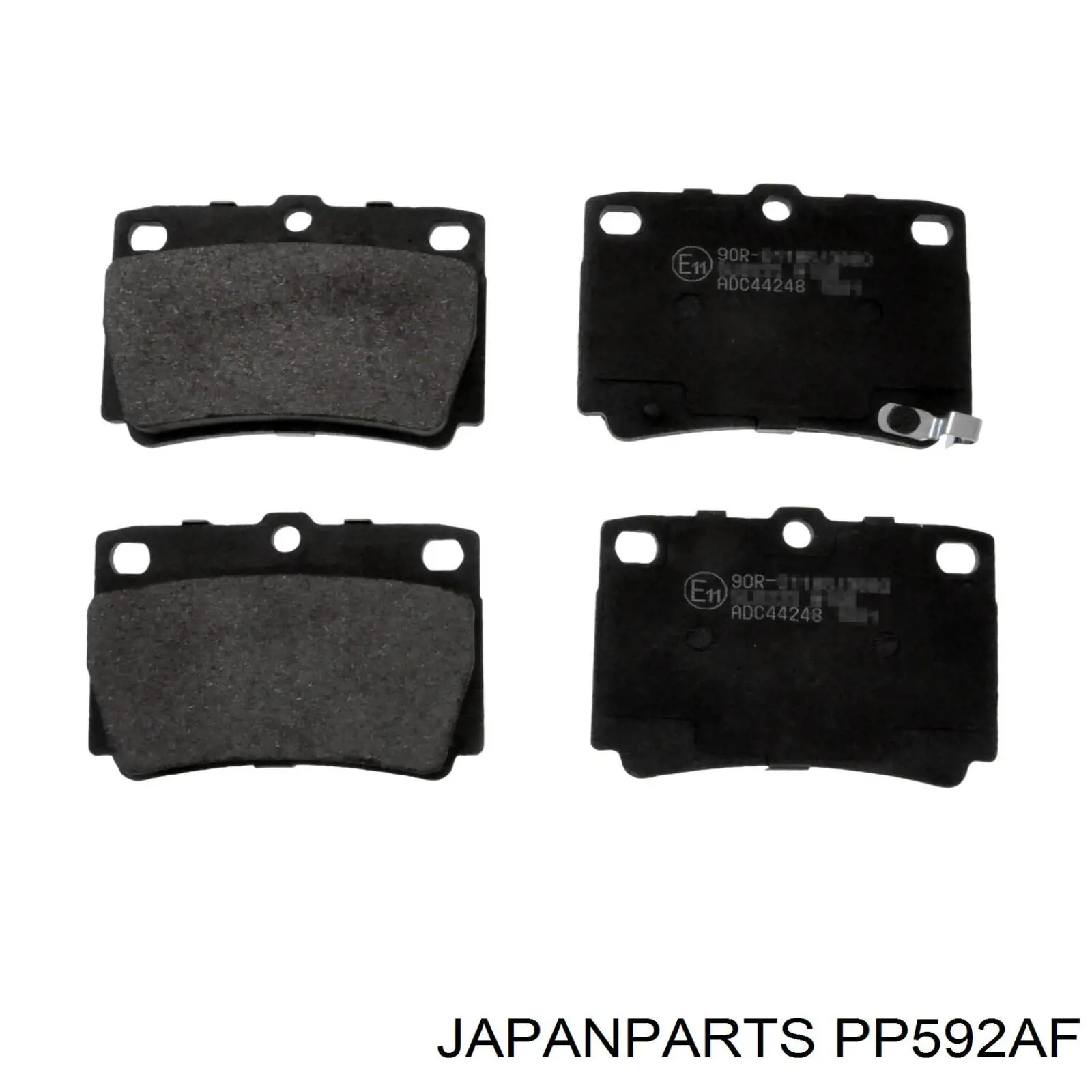 Do koszyka PP592AF Japan Parts Okładziny (klocki) do hamulców tarczowych tylne