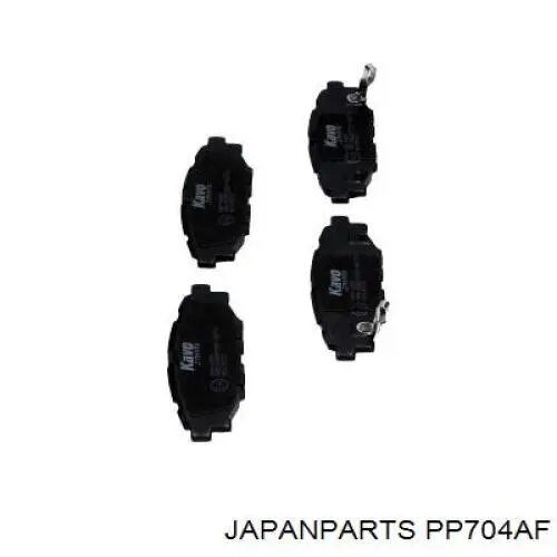 Do koszyka PP704AF Japan Parts Okładziny (klocki) do hamulców tarczowych tylne