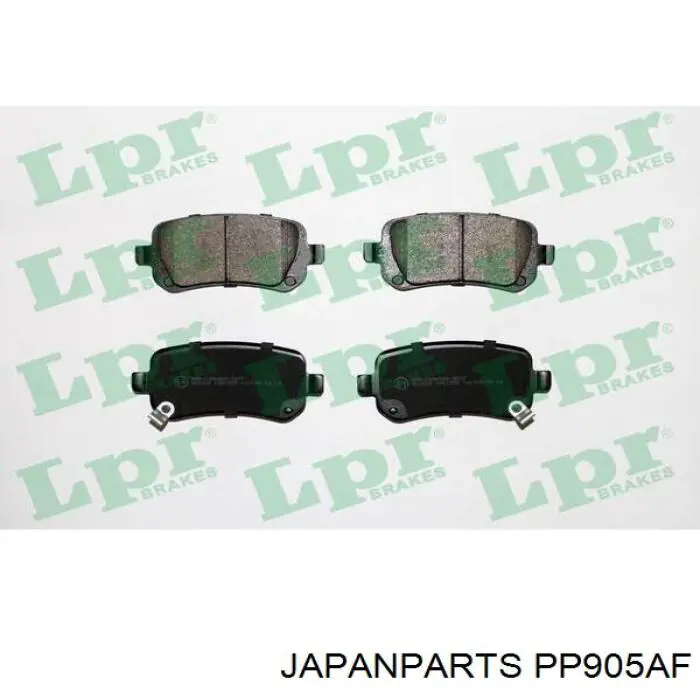 Okładziny (klocki) do hamulców tarczowych tylne Japan Parts PP905AF cena, od 25,68 USD