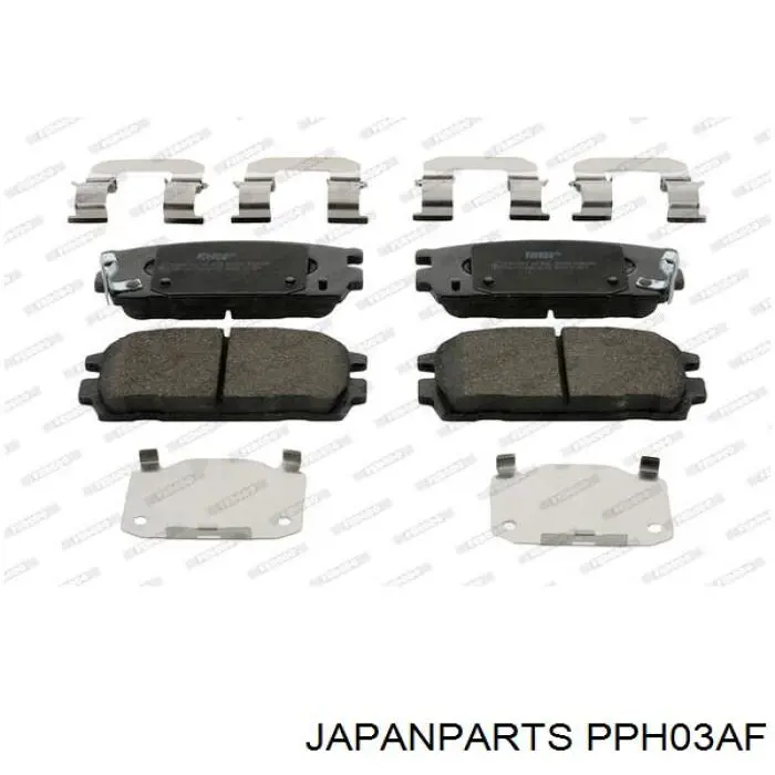 Okładziny (klocki) do hamulców tarczowych tylne Japan Parts PPH03AF cena, od 27,76 USD