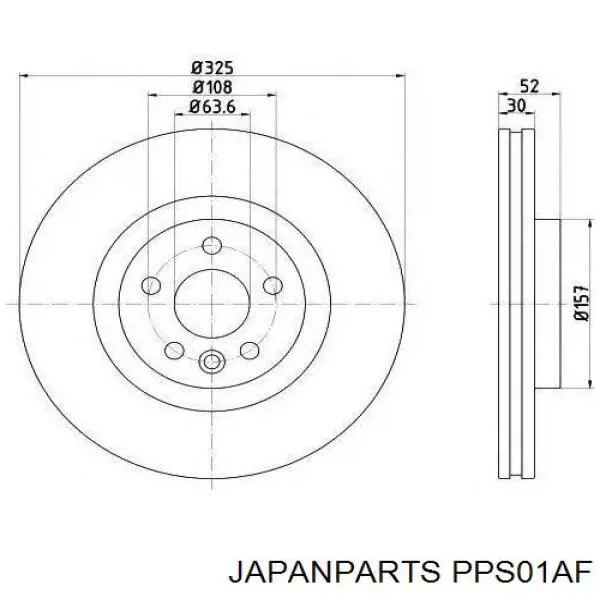 Do koszyka PPS01AF Japan Parts Okładziny (klocki) do hamulców tarczowych tylne