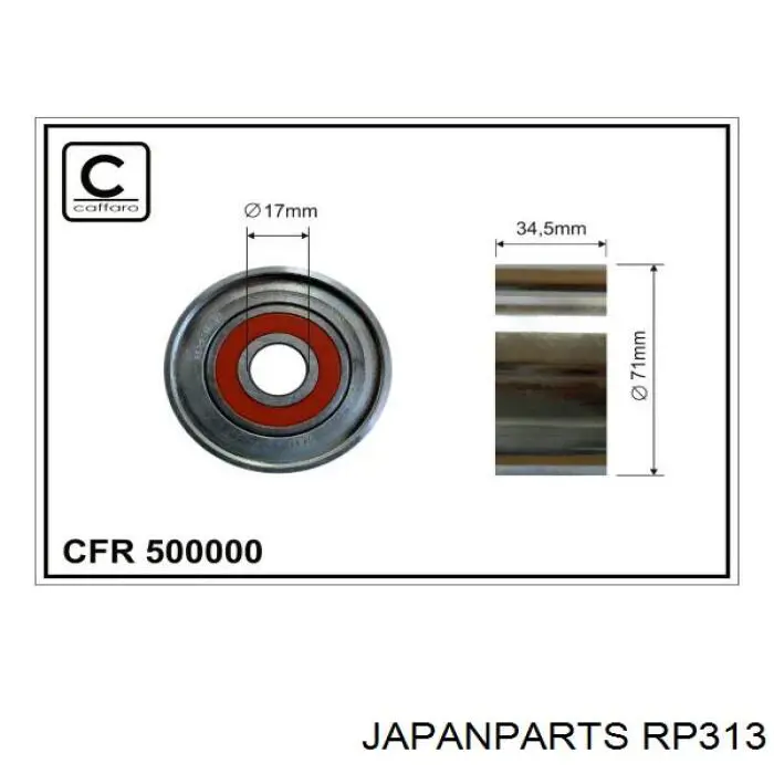 Rolka prowadząca, kierunkowa paska napędowego Japan Parts RP313 cena, od 31,96 USD
