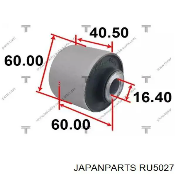 Silentblock tylnego wahacza podłużnego tyłny Japan Parts RU5027 cena, od 12,64 USD