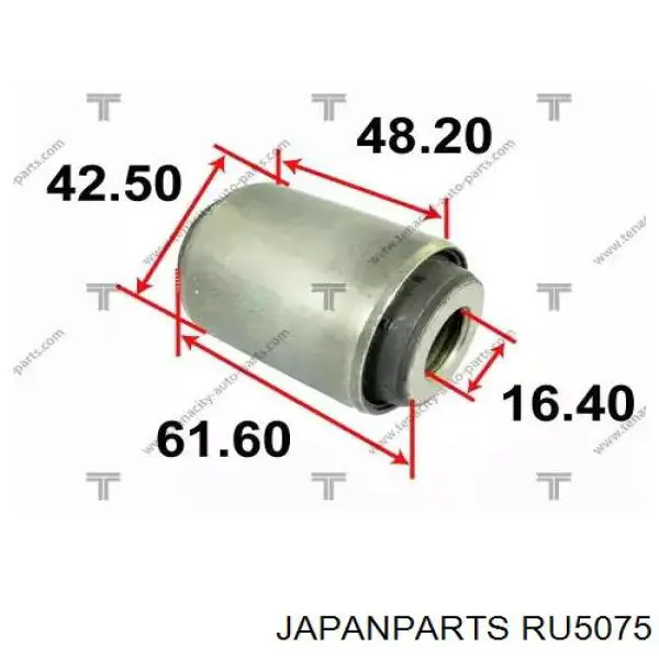 Do koszyka RU5075 Japan Parts Silentblock wahacza tylnego dolnego