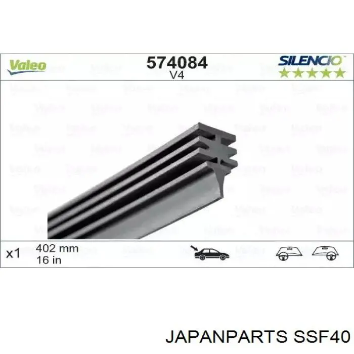 Do koszyka SSF40 Japan Parts Pióro wycieraczki szyby przedniej pasażera