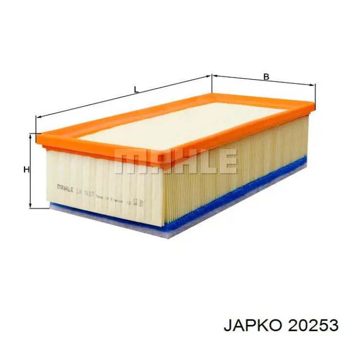 Filtr powietrza Japko 20253 cena, od 11,04 USD