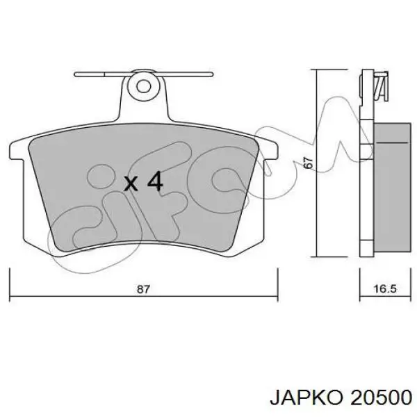 Filtr powietrza Japko 20500 cena, od 8,69 USD