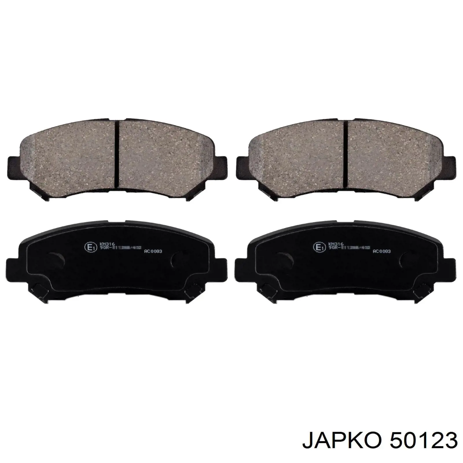 Klocki hamulcowe przednie tarczowe Japko 50123 cena, od 25,68 USD
