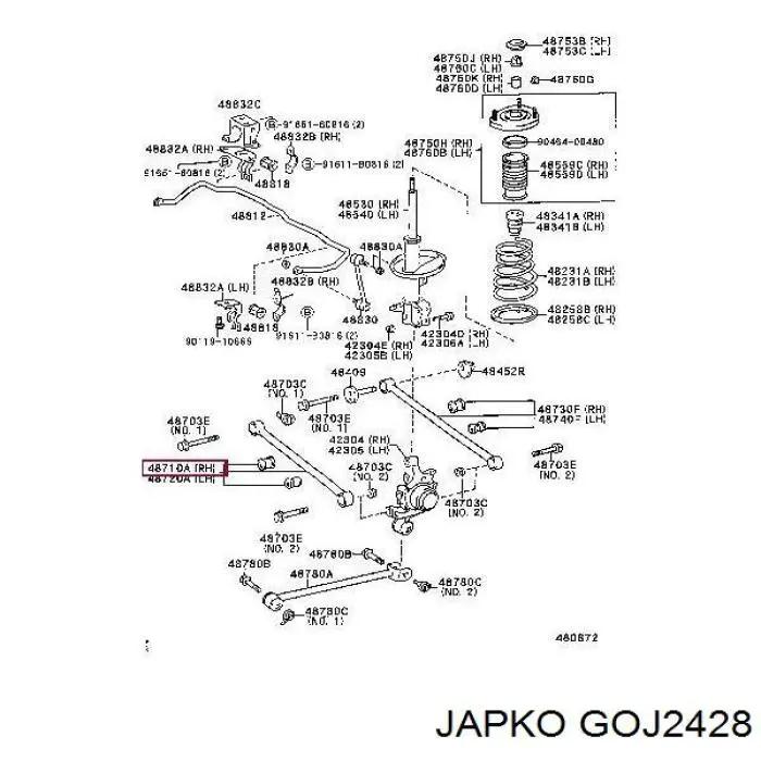 GOJ2428 Japko Silentblock czopu tylnego