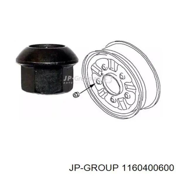 1160400600 JP Group Nakrętka koła